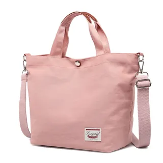 【DF Queenin】雙11 百搭休閒尼龍手提斜背托特包-多色可選