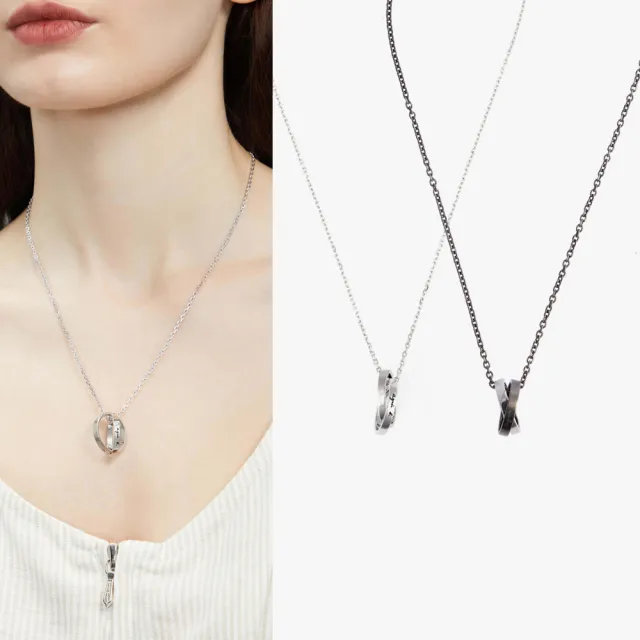 【agnes b.】bijoux  情侶款logo戒指白鋼項鍊(多款)