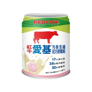 【RED COW 紅牛】官方直營 愛基均衡含纖配方營養素(草莓口味24入X3共72入)