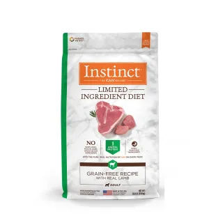 【Instinct 原點】即期良品 羊肉低敏成犬配方20lb 效期26/4/21(WDJ 狗飼料 無穀飼料  肉含量高 低過敏)