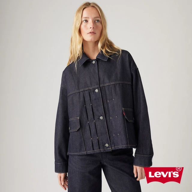 LEVIS 官方旗艦 Wellthread 環境友善系列 女款TYPE II丹寧牛仔外套 人氣新品 A9186-0000