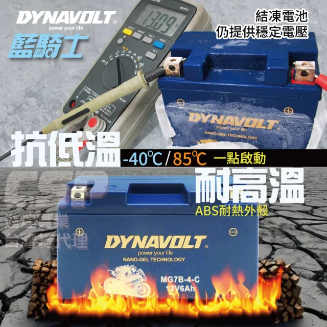 【Dynavolt 藍騎士】MG4B-BS等同YUASA湯淺 YT4B-BS 與 YT4B-5(奈米膠體電池 保固一年)