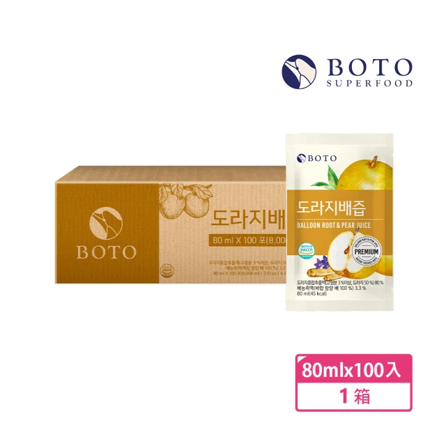 BOTO 桔梗水梨汁80mlx100入箱