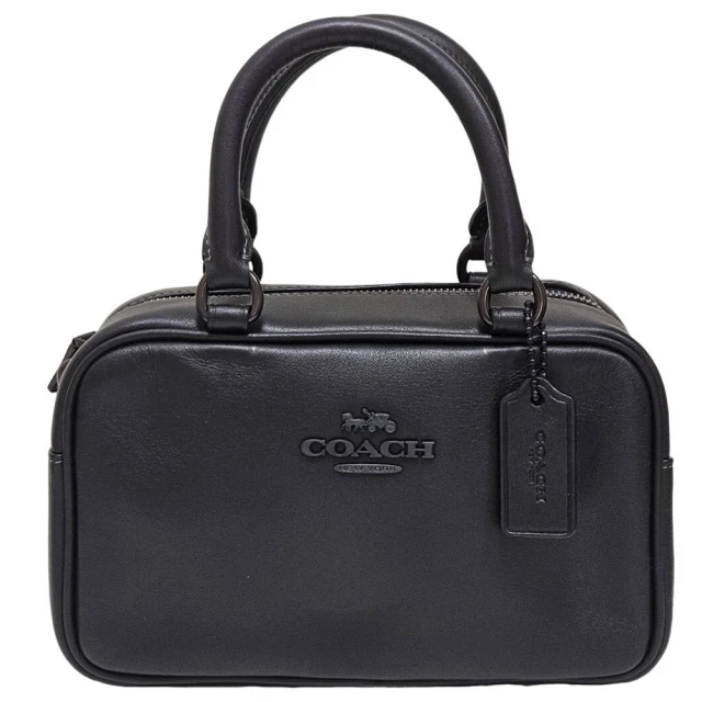 COACH 新款 SATCHEL 斜背手袋保齡球包(黑色/贈原廠防塵袋紙袋)