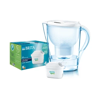 【BRITA】官方直營 Marella 3.5L馬利拉濾水壺+MXPRO全效型濾芯4入(共1壺5芯)