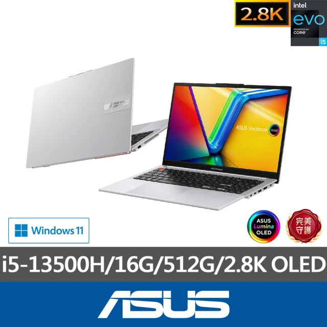 ASUS 華碩 15.6吋i5輕薄筆電(VivoBook S S5504VA/i5-13500H/16G/512G SSD/W11/EVO/2.8K OLED)