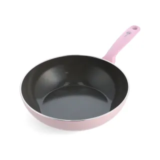 【GreenPan】鑽石陶瓷塗層不沾炒鍋 Torino 28cm(不含蓋/不挑爐具/不沾鍋/陶瓷/洗碗機適用)