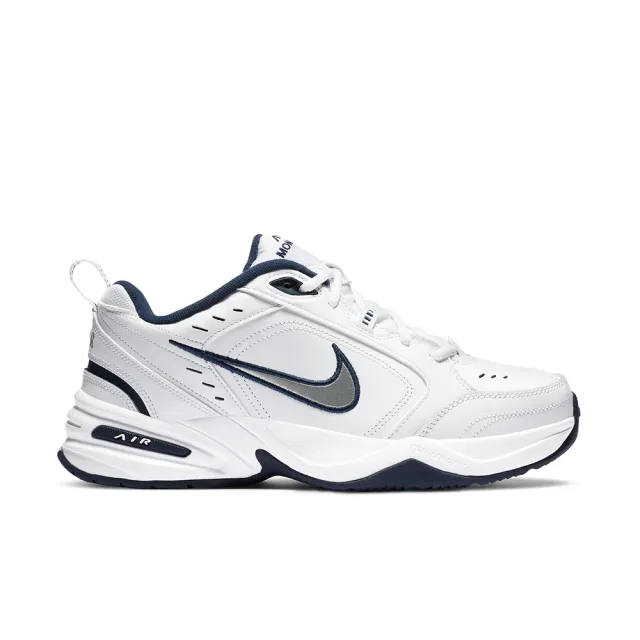 【NIKE 耐吉】休閒鞋 男鞋 運動鞋 老爹鞋 厚底 AIR MONARCH IV 白銀 415445-102