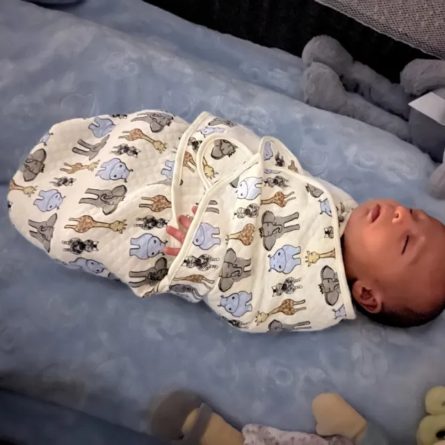 【Hudson Baby】絎縫純棉可調式懶人包巾(寶寶新生兒浴巾/哺乳巾/推車毯/蓋巾/彌月禮)