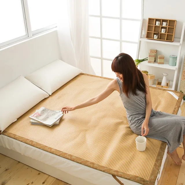 【A-nice 台灣製】日本精品 3D透氣加厚 高密度 加厚編織 頂級軟藤涼蓆(雙人 5呎 / TWO)