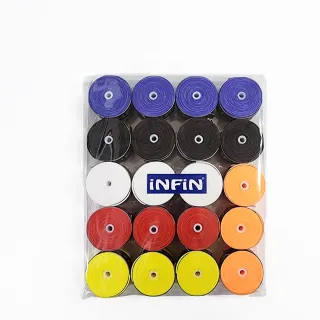 【iNFiN】壓紋握把布 混色20入袋裝 0.75mm(高黏度/舒適感)