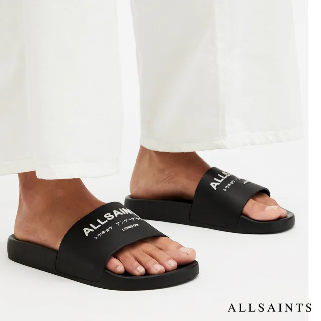 【ALLSAINTS】UNDERGROUND 橡膠LOGO拖鞋 W031FA(女款)