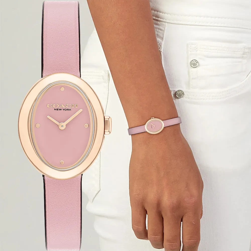 【COACH】Sammy CC Logo 橢圓形女錶-22mm 手錶 過年禮 生日禮物(CO14504423)