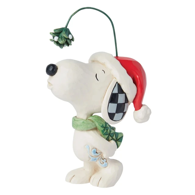 Enesco SNOOPY 迷你史努比聖誕帽塑像居家擺飾