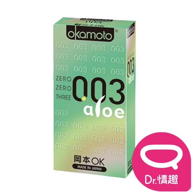 【Dr. 情趣】岡本Okamoto 003 蘆薈極薄極潤保險套 10入/盒
