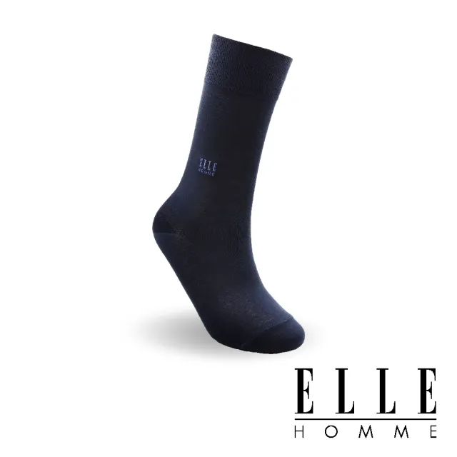 【ELLE HOMME】8雙組經典絲光紳士襪(禮盒/禮物/紳士襪/長襪/男襪)