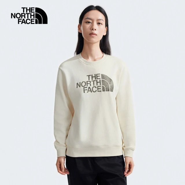 The North Face TNF 北臉 休閒 長袖大學T W SUMMIT MESH RLX CREW-AP 女 米白(NF0A8ASUQLI)