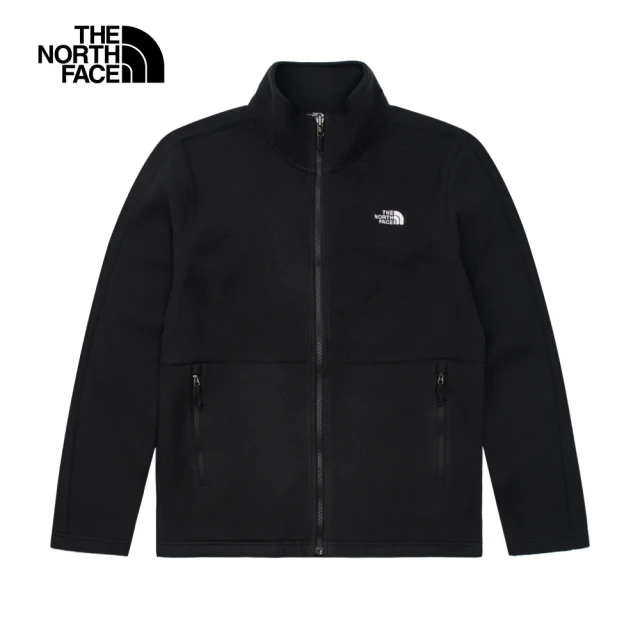 The North Face 北面男款黑色保暖立領抓絨外套｜88R94H0