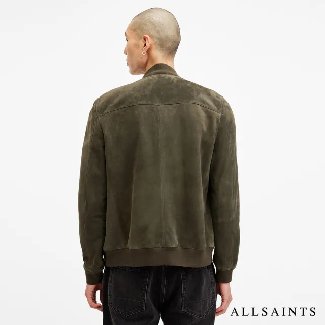 【ALLSAINTS】KAIRO 麂皮飛行員皮衣外套-綠 M076LB(常規版型)