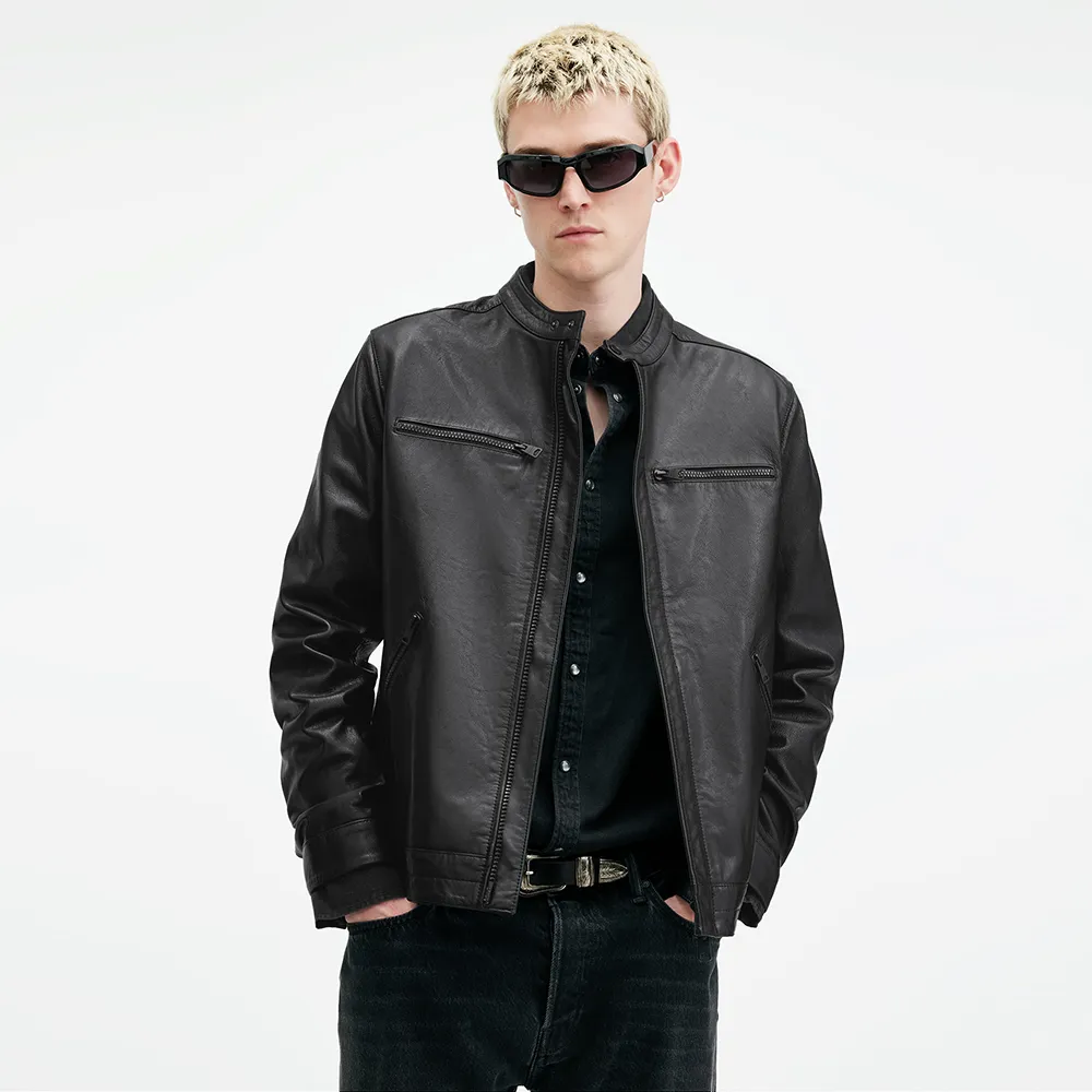 【ALLSAINTS】JADE 俐落復古皮衣外套 M016LB(常規版型)