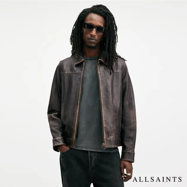 【ALLSAINTS】ALKAN 復古率性羊皮皮衣外套 M018LB(常規版型)