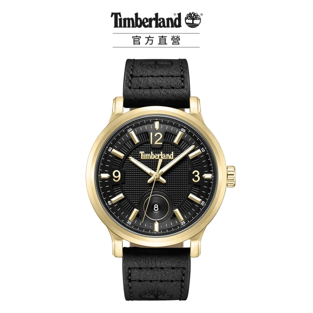 Timberland 男錶DRISCOLL系列 雙層紋理腕錶 皮帶-黑46mm(TDWGB0055902)