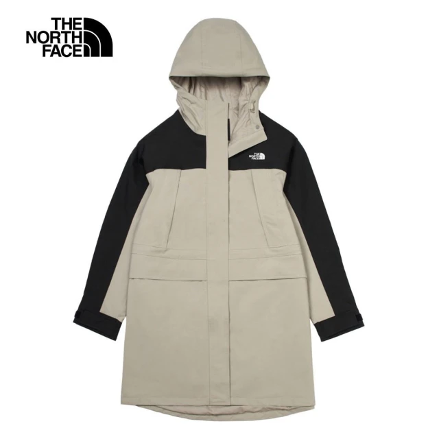 The North Face TNF 北臉 防潑水 透氣 連帽衝鋒外套W MOUNTAIN DRYVENT PARKA-AP 女 灰黑(NF0A87W35IF)