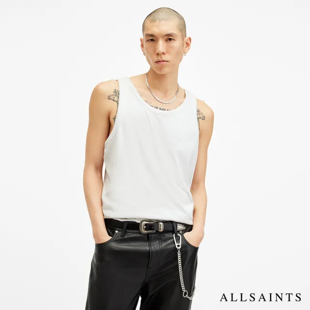 【ALLSAINTS】EDWARDS 羅紋彈性背心白 M008JB(常規版型)