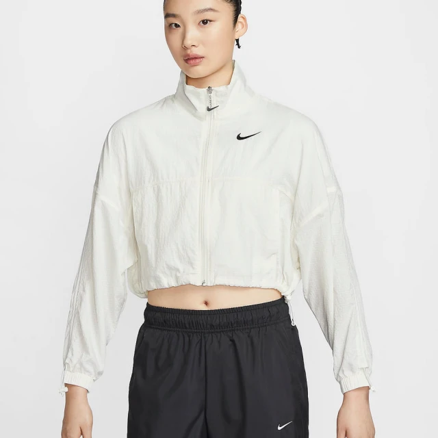 NIKE 耐吉 風衣外套 短版 寬鬆 夾克 女 AS W NSW JKT WVN GCEL 白色(HM4629133)