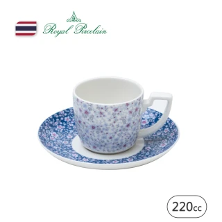 【Royal Porcelain泰國皇家專業瓷器】CLAIRE咖啡杯碟組(泰國皇室御用品牌)