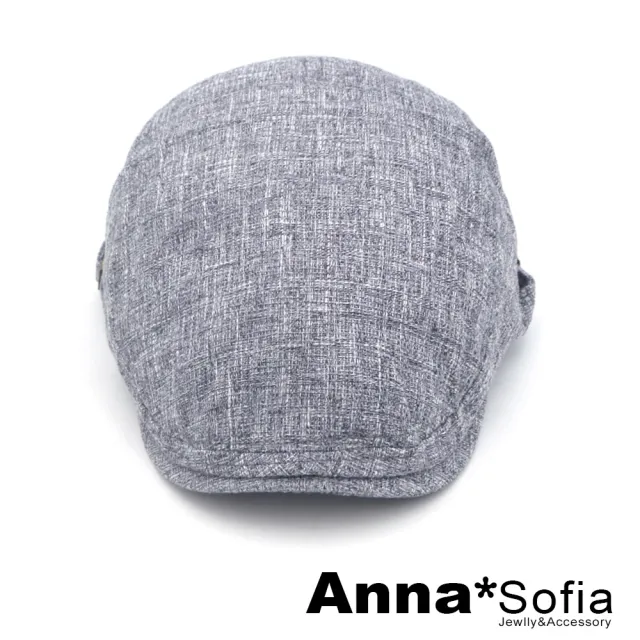 【AnnaSofia】鴨舌帽明星潮帽貝蕾帽狩獵帽報童帽小偷帽-棉麻感格編 現貨(麻灰系)