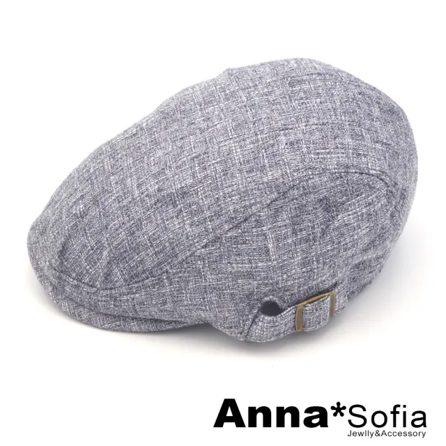 【AnnaSofia】鴨舌帽明星潮帽貝蕾帽狩獵帽報童帽小偷帽-棉麻感格編 現貨(麻灰系)