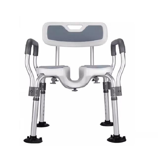 【雅德】洗澡椅 防滑椅 洗臀椅 凹槽洗澡椅 老人洗澡椅(洗澡坐便兩用/6段可調高度/扶手可上翻)