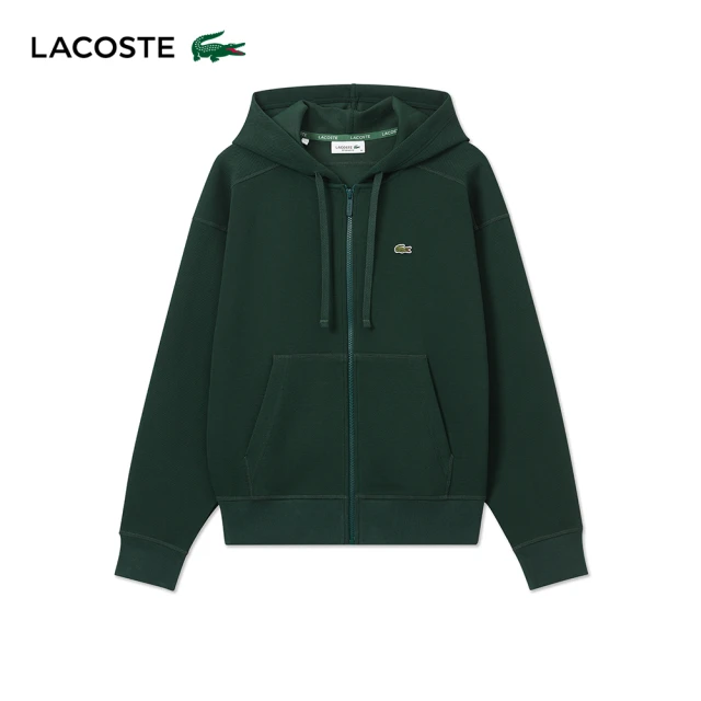 LACOSTE 女裝-短版撞色明線夾克(深綠色)好評推薦