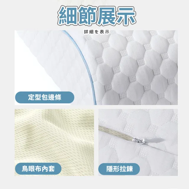 【米雅諾 Miano】記憶枕 乳膠枕 護頸枕 50*30*10黃枕芯(枕頭 記憶枕 記憶枕頭 乳膠枕 乳膠枕頭 護頸枕)