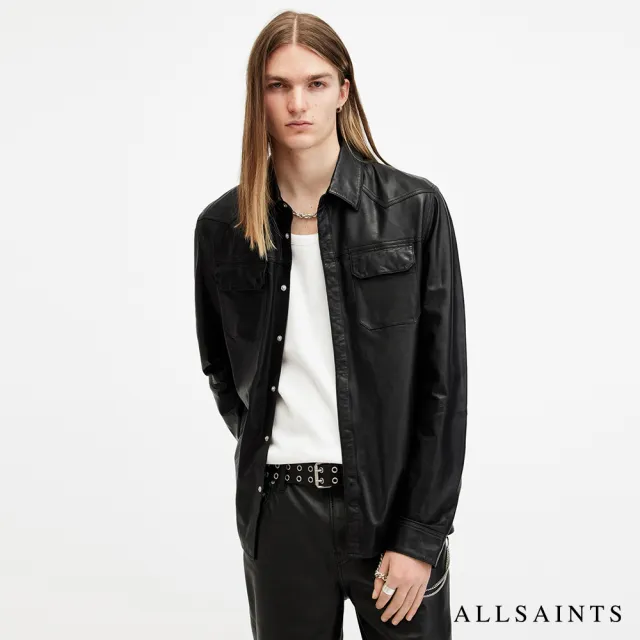 【ALLSAINTS】IVAN 羊皮長袖襯衫 M169SB(常規版型)