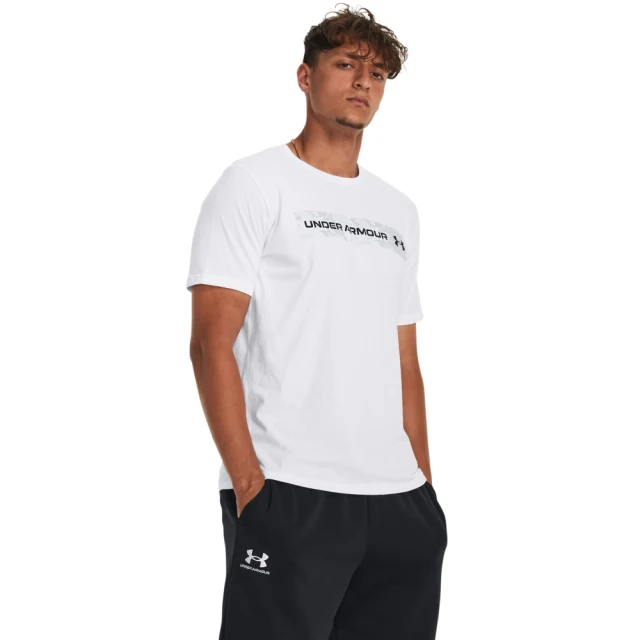 UNDER ARMOUR UA 男 CAMO CHEST STRIPE 短袖T-Shirt_1376830-100(白色)