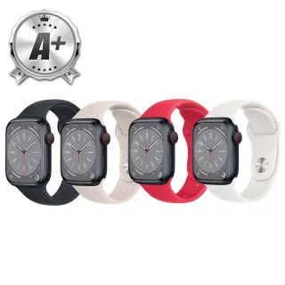 【Apple】A+級福利品 Apple Watch Series 8 45公釐 GPS版 WIFI(鋁金屬錶殼+運動型錶帶)