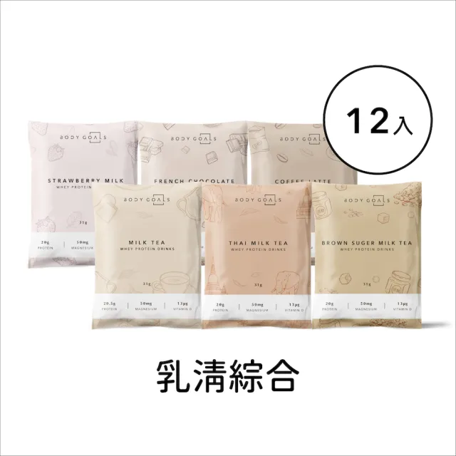 【Body Goals】多效乳清蛋白飲12入組 31G/包