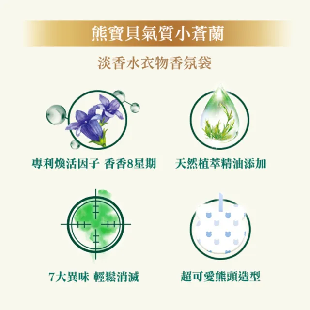 【熊寶貝】衣物香氛袋 3入/盒(衣服的淡香水系列 小蒼蘭/玫瑰/茉莉 3款任選)
