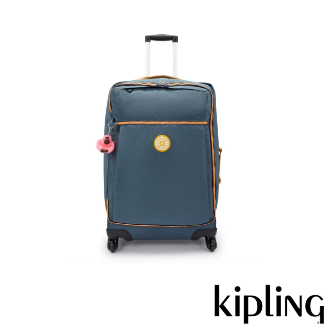 KIPLING官方旗艦館 經典黑菱格紋印花手提內夾層托特包-