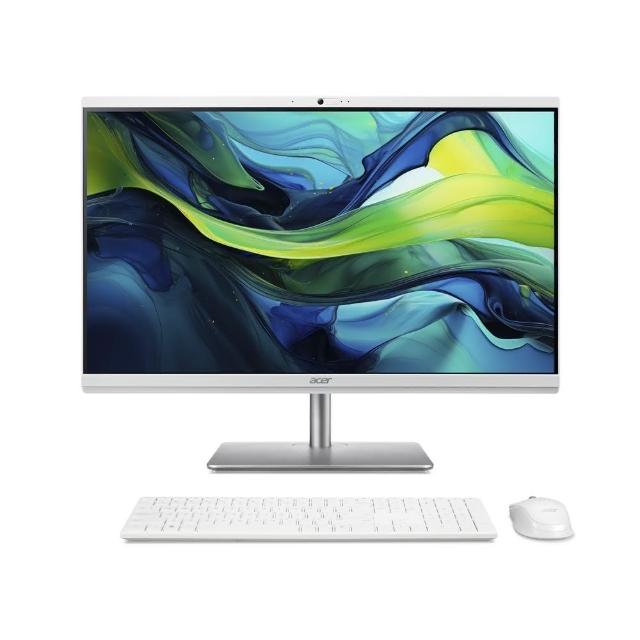  Acer宏碁 C27-195ES 是一款高效能27吋FHD AIO一體型電腦，搭載Intel Core Ultra 7 155U處理器、16GB DDR5記憶體及1TB SSD儲存空間，執行Windows 11 Home系統。內建Wi-Fi 7與Bluetooth 5.4，提供穩定連線；支援多USB埠、HDMI輸出及無線鍵盤滑鼠組，適閤家用辦公、娛樂與多媒體應用。3年原廠保固，輕薄設計尺寸612.5x445.52x37.3mm，內建雙喇叭與麥克風，提升使用體驗。 