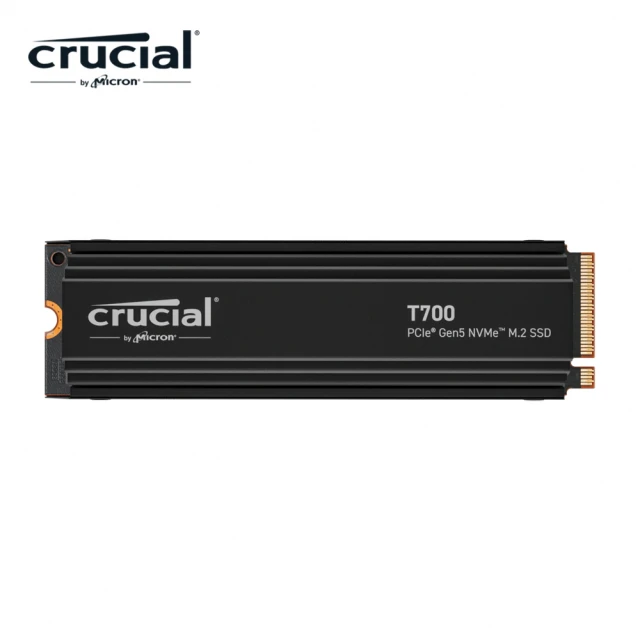 Crucial 美光 T700 4TB M.2 2280 PCIe 5.0 ssd固態硬碟 _讀 12400M/寫 11800M *含散熱(CT4000T700SSD5)