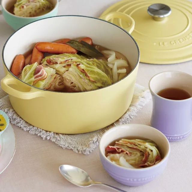 【Le Creuset】瓷器韓式飯碗10cm(英國藍)