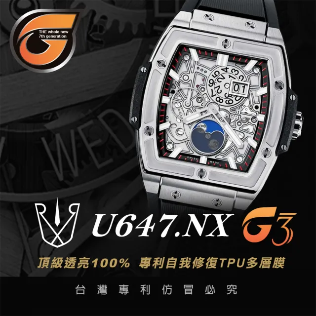 【RX8-G3】第7代保護膜 HUBLOT宇舶錶 膠帶款 系列貼膜 含鏡面、外圈(不含手錶)