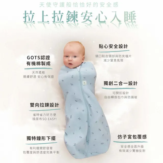 【ergoPouch】二合一舒眠包巾 0.2TOG 四季款(0-3M/3-6M 懶人包巾 睡過夜神器)