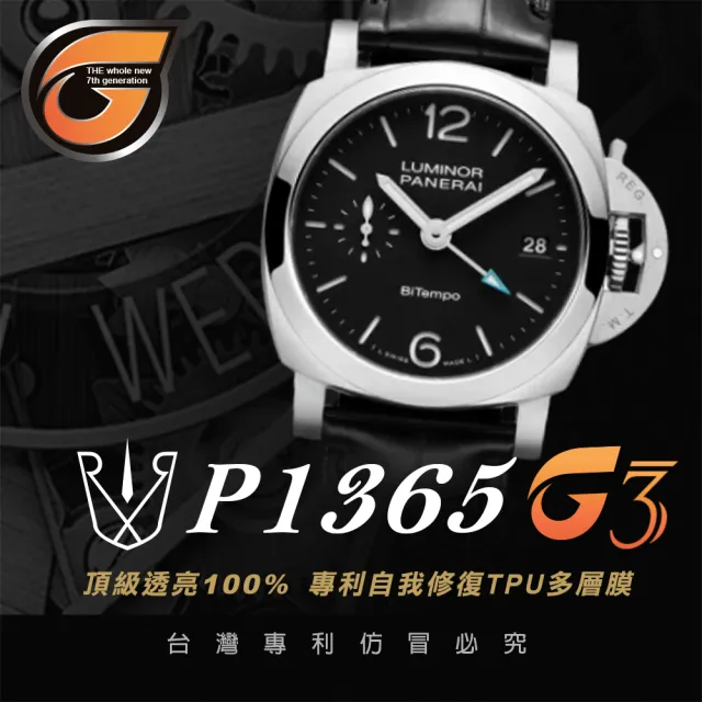 【RX8-G3】PANERAI沛納海 膠帶款 系列頂級腕錶、手錶貼膜(不含手錶)