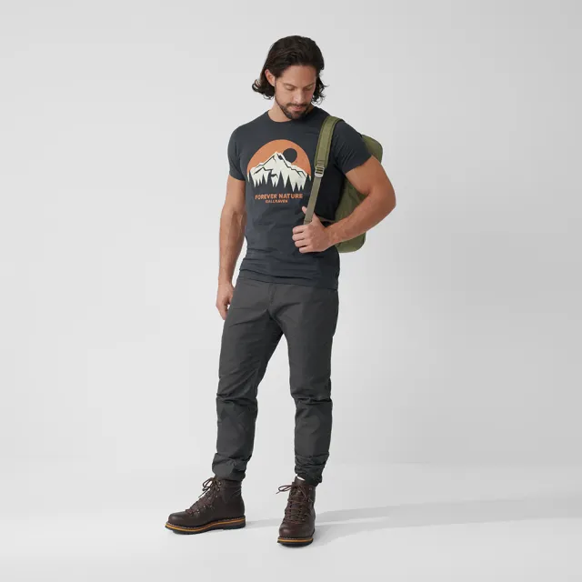 【Fjallraven】Nature T-shirt 有機棉T恤 男(FR87053-051麻花灰 113粉筆白 243赤陶棕)