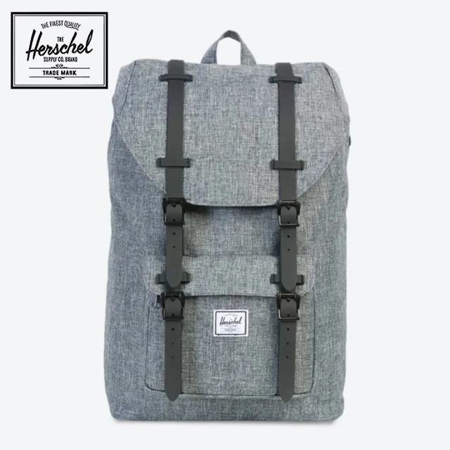 Herschel 官方直營 後背包 13吋筆電包 收納 磁扣 減壓肩帶 17L Little America 灰(campaig