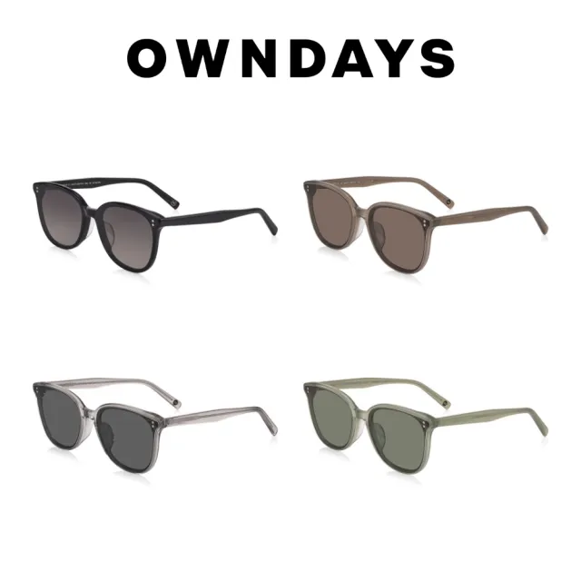 【OWNDAYS】時尚威靈頓框墨鏡(SUN2106J-4S)